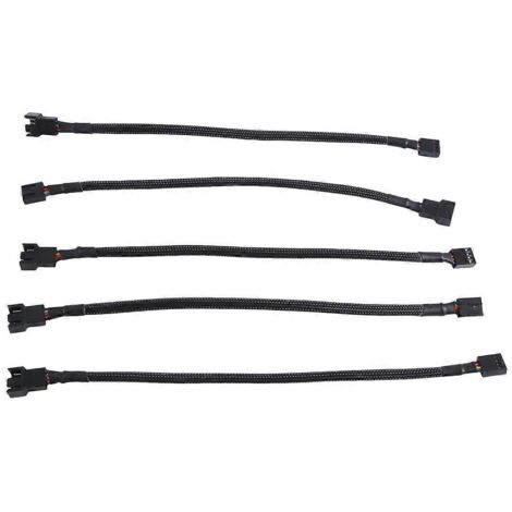 Câble d'extension PWM - 11,8 pouces pour boîtier ATX, ventilateurs de refroidissement 3 et 4 broches (1/5)