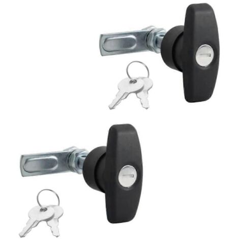 2 verrous à poignée en T pour caravanes et camping-cars, verrous à came, verrous d'armoire, verrous de tiroir -- (1/5)