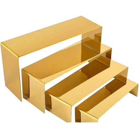 supports de présentation en acier inoxydable, présentoir pour sac à main doré (1/4)