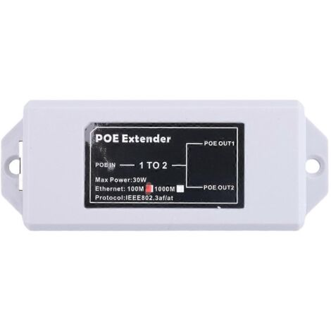 Répéteur PoE 1 vers 2 ports 100 Mbps conforme à la norme IEEE 802.3af/at 48 V (1/5)