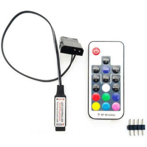 Contrôleur d'effets lumineux pour ventilateur d'ordinateur, ventilateur RGB 5V 3 broches/12V 4 broches (1/5)