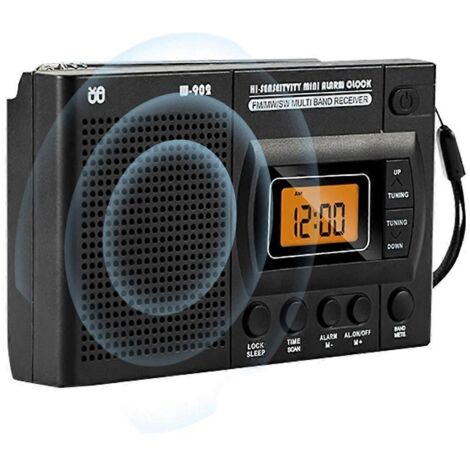 Mini radio LCD portable à piles AM/FM de poche B-- (1/5)