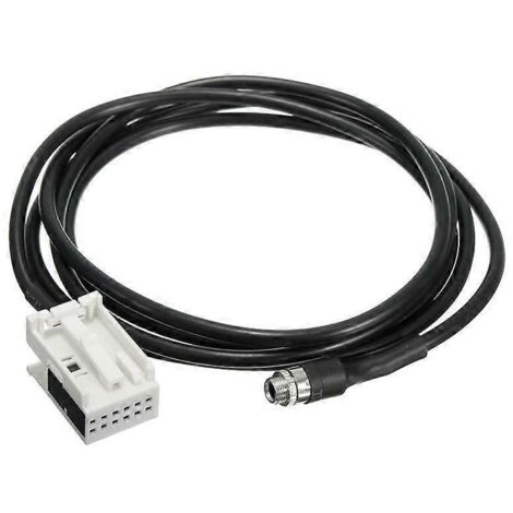 Adaptateur d'entrée audio auxiliaire femelle 3,5 mm 12 broches pour voiture -- (1/5)