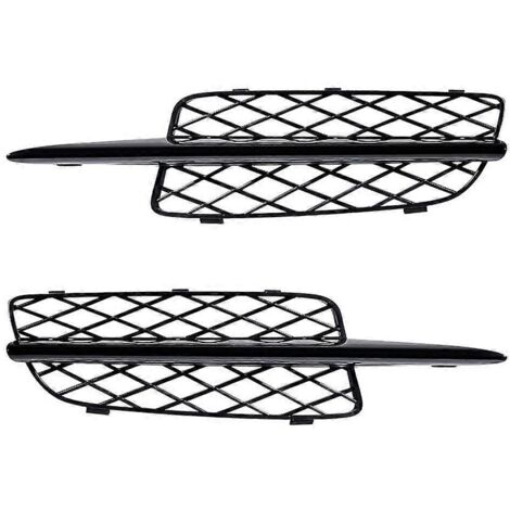 Grilles inférieures de pare-chocs avant en nid d'abeille noir brillant pour --- (1/5)
