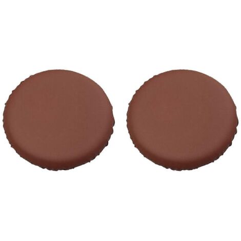 Lot de 2 coussins pour tabouret de bar de 28 à 33 cm, imperméables, marron. (1/5)