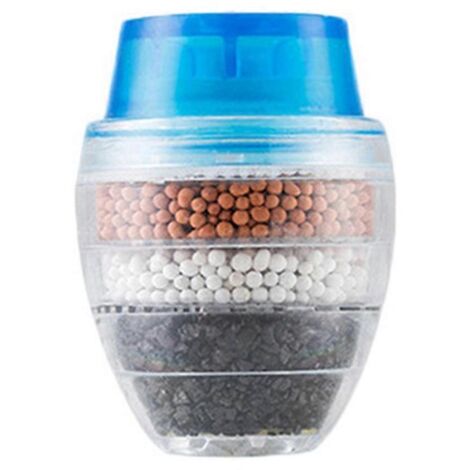 Filtre à charbon actif pour robinet de cuisine, 5 couches, pour la maison (bleu) (1/5)
