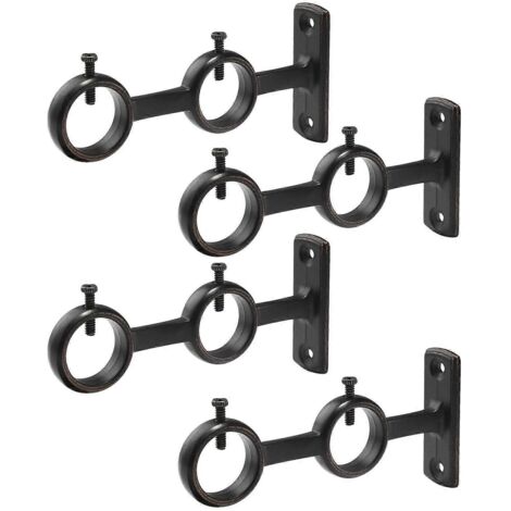 Supports de tringle à rideaux doubles réglables pour diamètre 1,1 pouce-- (1/5)