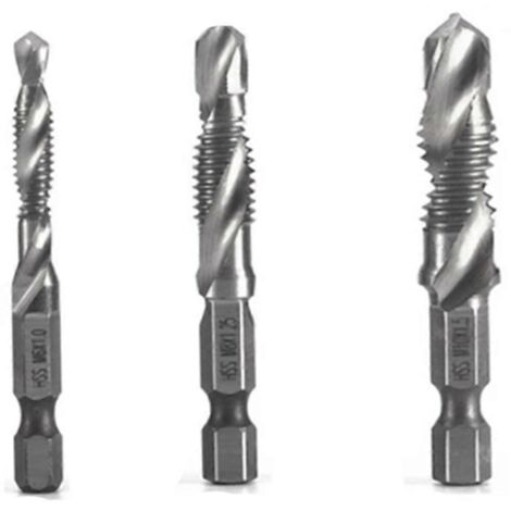 pièces M6 M8 M10 Foret à tarauder composite plaqué titane en acier rapide-- (1/5)