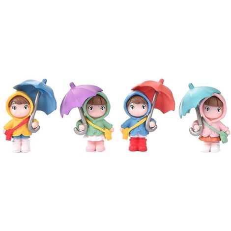 Figurines de fille mignonne avec parapluie, décoration de bureau --- (1/5)