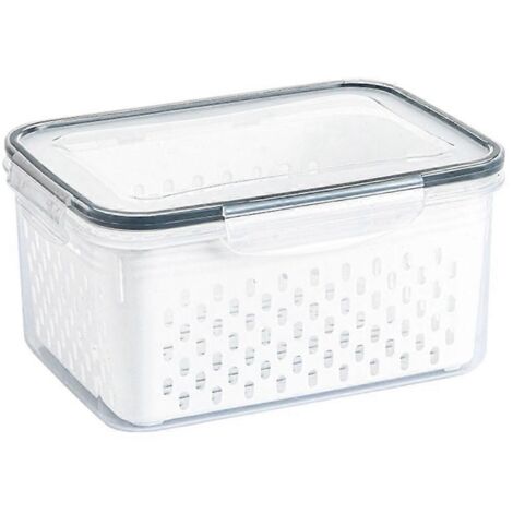 Organisateur de réfrigérateur, boîtes à fruits et légumes, panier d'égouttage, grand modèle (1/5)