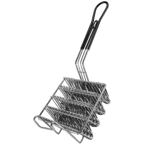 Panier à friture pour tacos, friteuse à coquilles de tacos, support porte-tacos avec poignée --- (1/5)