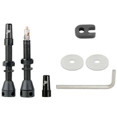 Valve Presta noire 44 mm pour vélo - Valve en alliage d'aluminium (1/5)