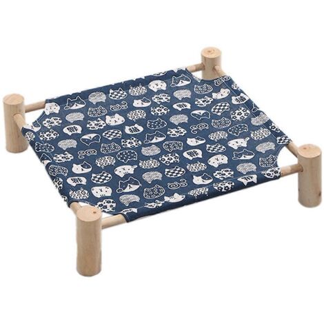 Lit hamac pour chat et chien, hamac en bois pour chat, lit surélevé rafraîchissant G-- (1/5)