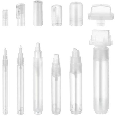 Lot de 6 marqueurs graffiti transparents rechargeables -- (1/5)