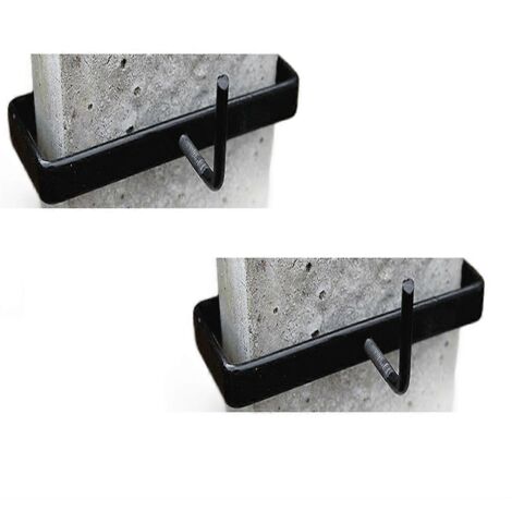 Support de fixation robuste pour poteau de clôture en béton de 4 pouces (2 pièces) (1/5)