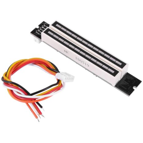 Double indicateur de niveau musical à LED, VU-mètre de spectre (-- (1/5)