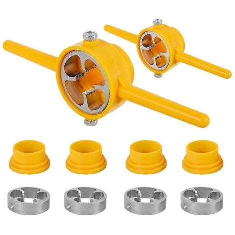 Jeu de 6 filières NPT, outil de filetage PVC, outil de plomberie pour filetage de tuyaux -- (1/5)