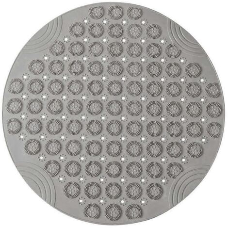 Tapis de douche rond antidérapant à forte aspiration avec trous d'évacuation, A-- (1/5)