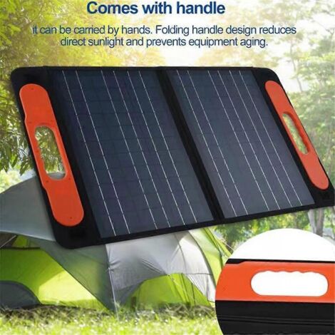 Chargeur Solaire Portable Panneau Solaire Monocristallin USB Panneau de