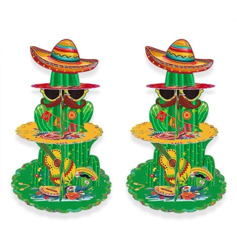 Décorations pour une fête mexicaine, 2 présentoirs à cupcakes -- (1/5)