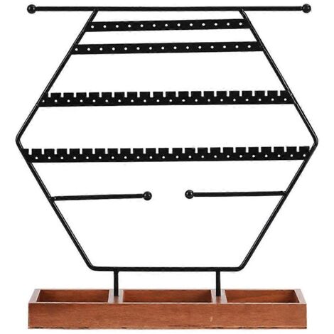 Présentoir à bijoux hexagonal simple - Étagère de rangement pour bijoux (1/5)