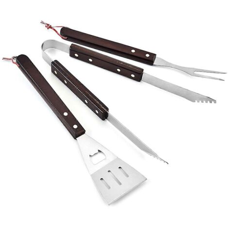 Ensemble de trois pièces pour barbecue en acier inoxydable -- (1/5)