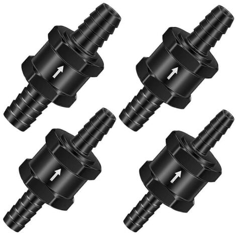 Clapet anti-retour unidirectionnel en ligne pour carburant, compatible avec l'essence, lot de 4. (1/5)