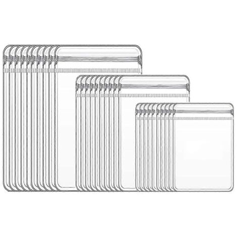Pochettes de rangement transparentes pour bijoux, 3 tailles, protection anti-ternissement (1/5)