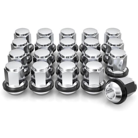 Écrous de roue à siège arrondi M12x1,5 avec rondelle pour Honda, paquet de 20 (1/5)