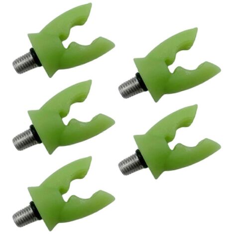 Support de canne à pêche antidérapant et coupe-vent, compatible avec alarme de pêche, vert.