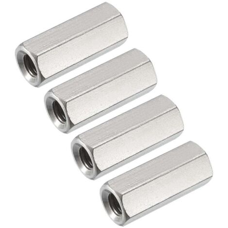 4 goujons hexagonaux métriques en acier inoxydable 304, pas de 1 x 1, longueur 25 mm. (1/5)