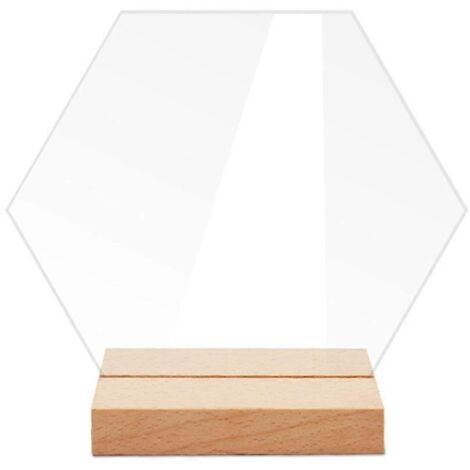 12 panneaux de table vierges en acrylique transparents à monter soi-même avec support A-- (1/5)