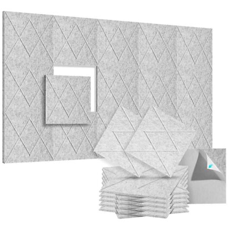 Lot de 12 panneaux acoustiques en mousse 12x12x0,4 pouces, pour murs, maison, bureau -B-- (1/5)
