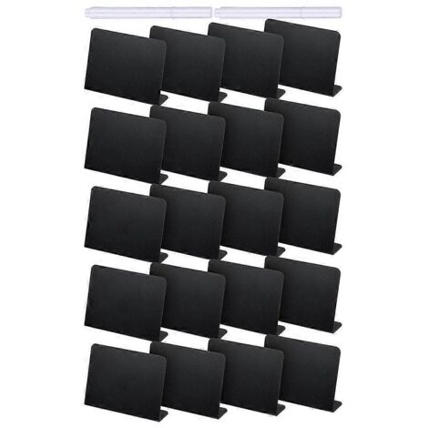 Lot de 20 mini tableaux noirs de 10 x 7,5 cm pour décorations de table de fête -- (1/5)