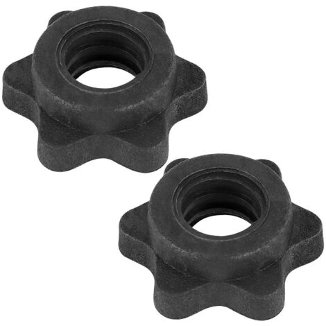 1 paire d'écrous hexagonaux pour haltères, écrous pour tige d'haltère, colliers -- (1/5)