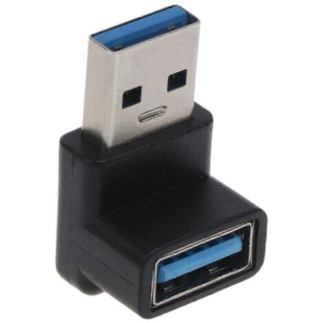 Adaptateur USB 3.0 mâle vers femelle, rallonge à angle droit de 90 degrés, prise USB (1/5)