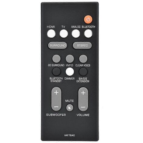 Télécommande VAF7640 compatible avec les barres de son Yamaha ATS-1080 et YAS-108 (1/5)