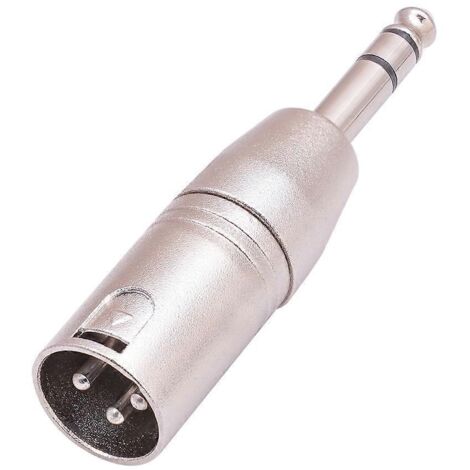 Adaptateur audio stéréo jack stéréo 6,35 mm mâle 6,35 mm vers XLR mâle 3 broches (1/5)
