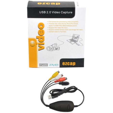 Adaptateur de capture vidéo USB Ezcap172 pour enregistreur vidéo VHS et caméscope DVD sous Windows 10 (1/5)