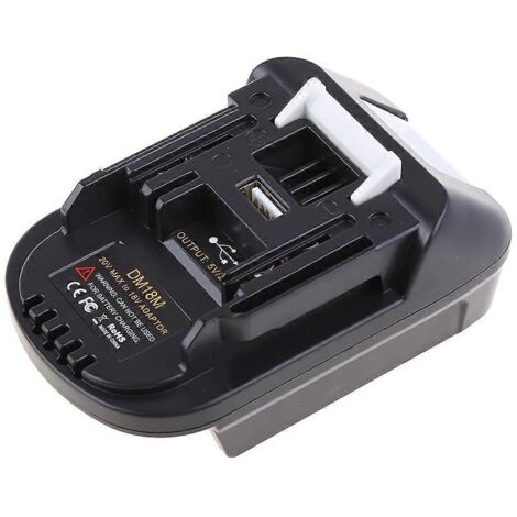 Adaptateur chargeur Li-ion Wearproof DM18M compatible avec les batteries BL1830 et BL1850 (1/5)