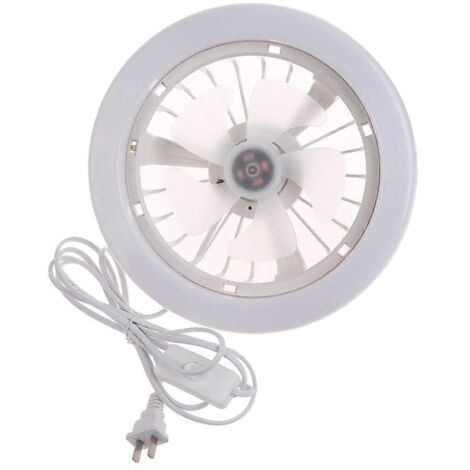 Ventilateur de plafond avec prise américaine et interrupteur, éclairage LED 30 W pour intérieur (1/5)