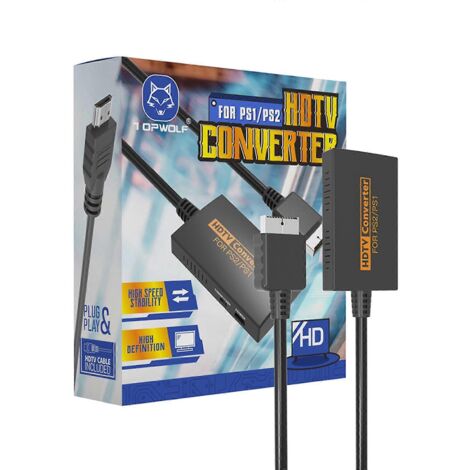 Adaptateur AV pour console PS2 vers HDMI 1080p - Câble USB - Plug & Play (1/5)