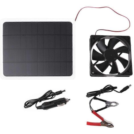 Ventilateur d'extraction solaire 10W 12V pour poulailler, serre et abri pour animaux (1/5)