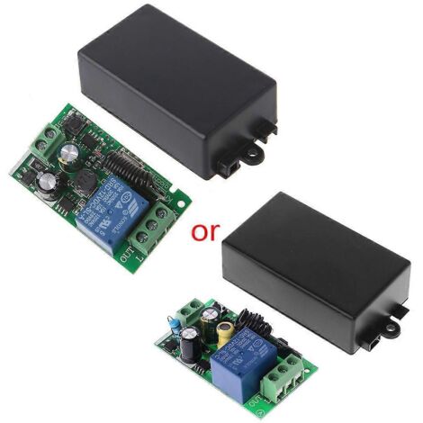Relais sans fil 433 MHz AC 110 V/220 V 1 canal pour porte, portail et voiture (à monter soi-même) (1/5)