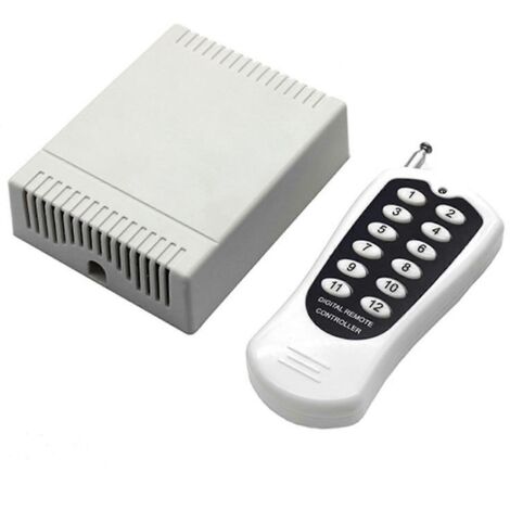 Télécommande universelle sans fil 433 MHz, récepteur relais RF 12 canaux, alimentation CC 12 V (1/5)