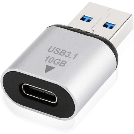 Adaptateur USB 3.1 vers USB-C à charge rapide pour PC et ordinateur portable (1/5)