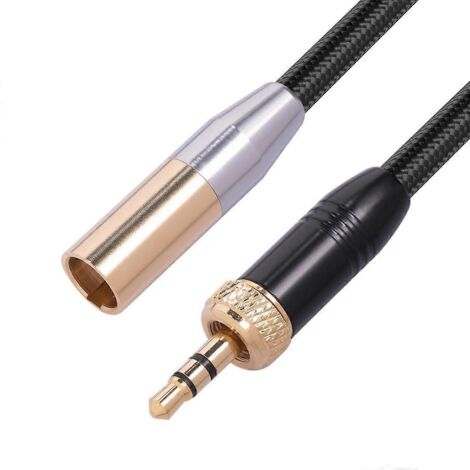 Adaptateur câble stéréo 3,5 mm vers mini XLR mâle 3 broches pour appareils photo reflex (1/5)