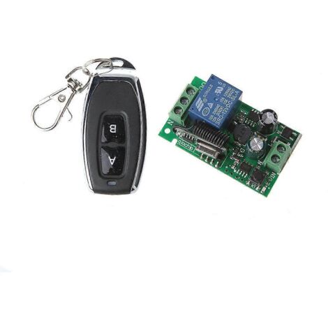 Interrupteur de télécommande sans fil 433 MHz, module récepteur et émetteur relais 1 canal (1/5)