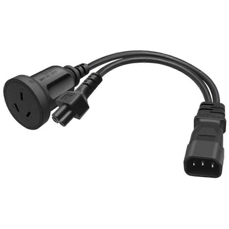 Câble d'alimentation en Y avec adaptateur C14 vers C5+AU16A (1/5)