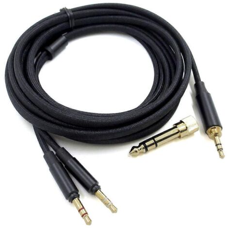Câble de remplacement pour casque Beyer T1 2e/3e génération avec double connecteur 3,5 mm (1/5)